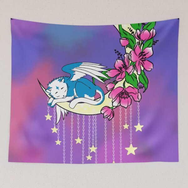Item preview, Cute sleeping kitten designed and sold by "mariadreamart".