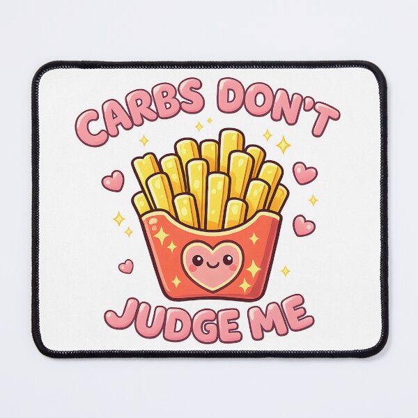 Item preview, Carbs Don't Judge Me Funny French Fries Food Pun designed and sold by Emmatshirt1.