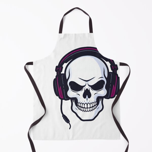 Item preview, Gaming Skull Headphones – Dark Gamer DJ Aesthetic Design designed and sold by Kavya Art.