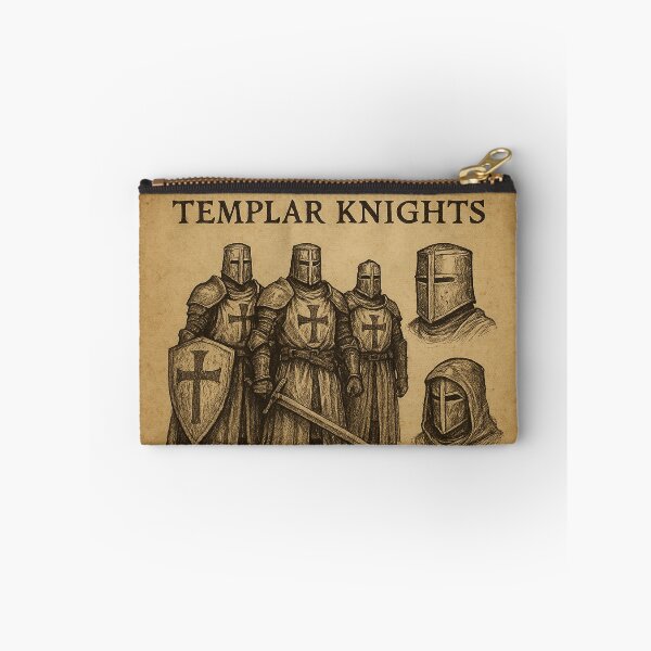 Item preview, Templar Knights – Medieval Parchment Manuscript Illustration designed and sold by T-Prestige.