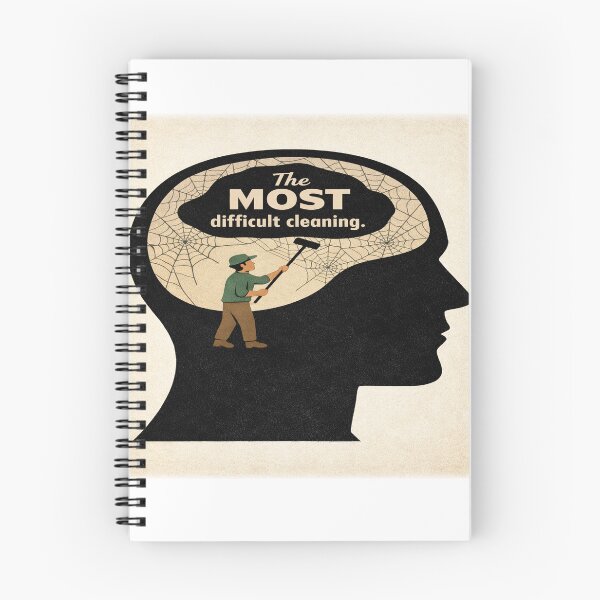 Item preview, The Most Difficult Cleaning – Mindfulness Mental Health Illustration designed and sold by YogaCreations.