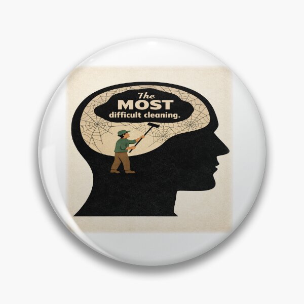 Item preview, The Most Difficult Cleaning – Mindfulness Mental Health Illustration designed and sold by YogaCreations.