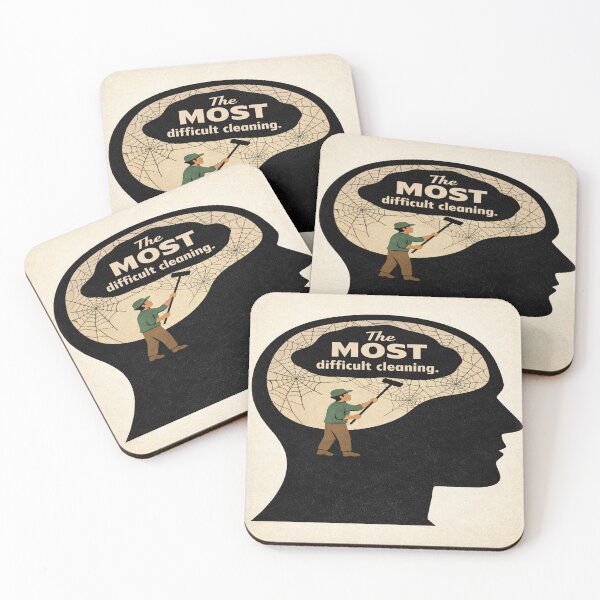 Item preview, The Most Difficult Cleaning – Mindfulness Mental Health Illustration designed and sold by YogaCreations.