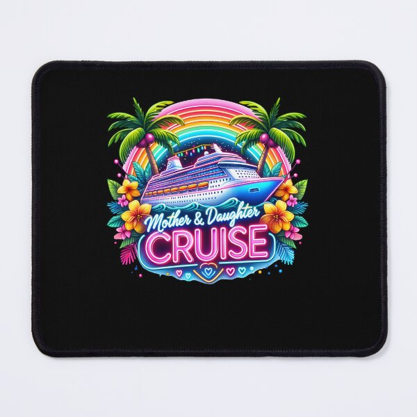 Artikelvorschau, Mutter-Tochter-Kreuzfahrt, Neon-Aquarell-Partnerlook, Kreuzfahrtschiff entworfen und verkauft von jakaun.