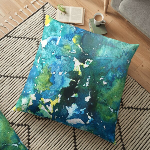 Teal We Meet Again Floor Pillow