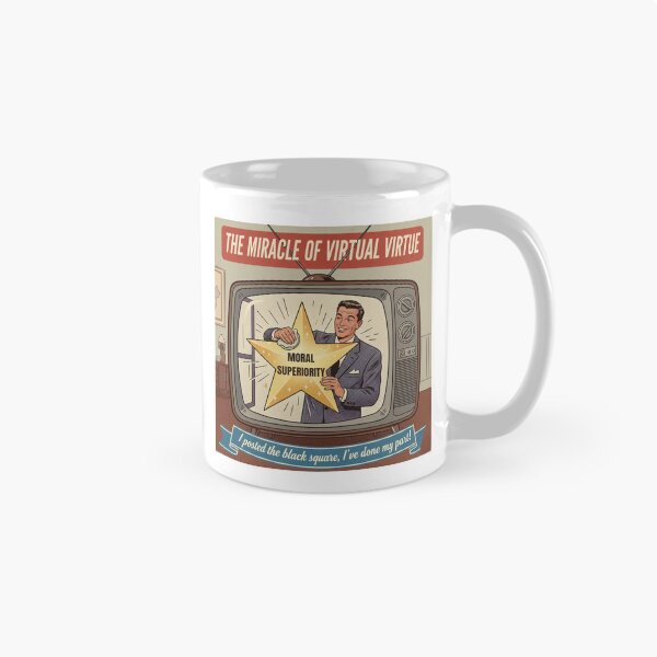 Item preview, Virtual Virtue - Moral Superiority Satire Poster designed and sold by Vantage Print Co..