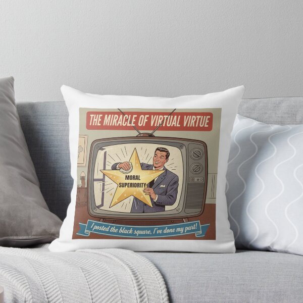 Item preview, Virtual Virtue - Moral Superiority Satire Poster designed and sold by Vantage Print Co..
