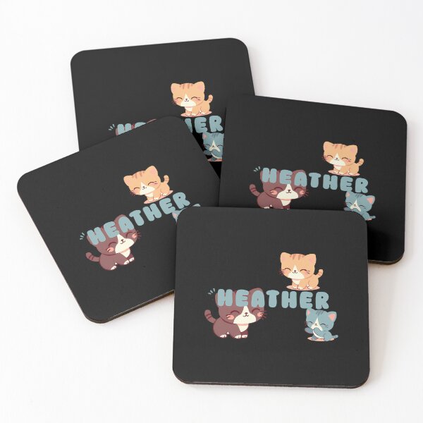 Item preview, Cute Cats Personalized Name Heather Design designed and sold by ofkokmoefu62.