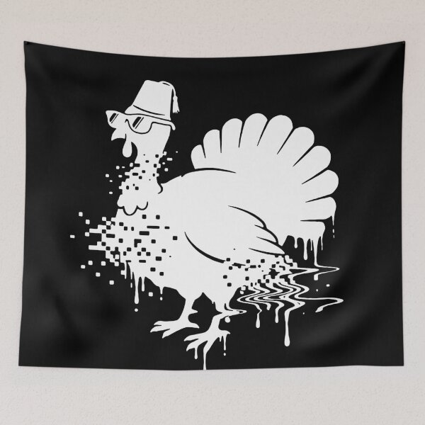 Item preview, Turkey Glitch Silhouette Friends (White) designed and sold by Screen Lore.