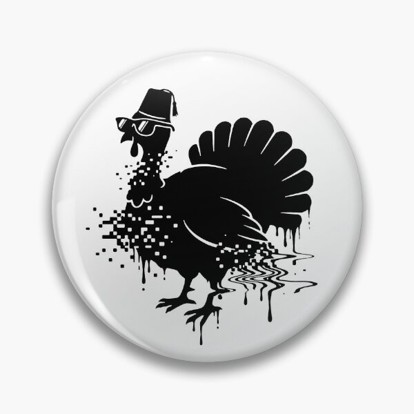 Item preview, Turkey Glitch Silhouette Friends (Black) designed and sold by Screen Lore.