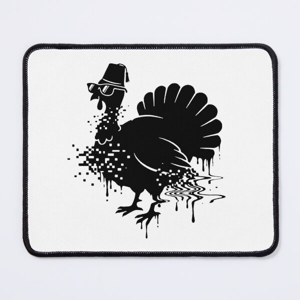Item preview, Turkey Glitch Silhouette Friends (Black) designed and sold by Screen Lore.
