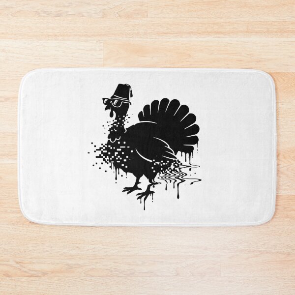 Item preview, Turkey Glitch Silhouette Friends (Black) designed and sold by Screen Lore.