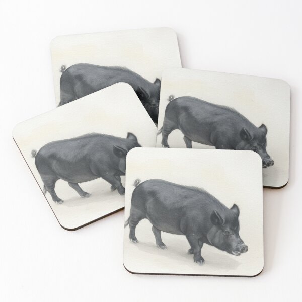 Item preview, Curious Little Pig – Realistic Illustration of a Vietnamese Pig designed and sold by Miradas del Mundo.
