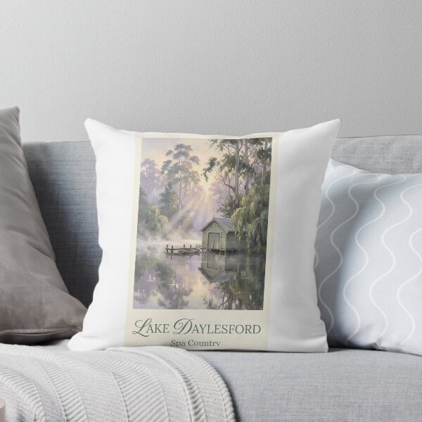 Item preview, Lake Daylesford Boathouse - Spa Country Mist Painting designed and sold by Digital Dreams Arts.