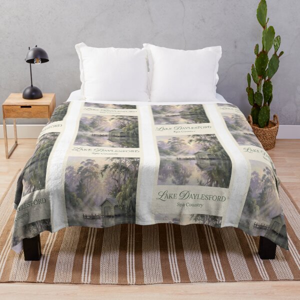 Item preview, Lake Daylesford Boathouse - Spa Country Mist Painting designed and sold by Digital Dreams Arts.
