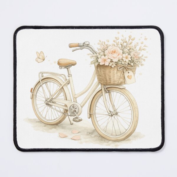 Item preview, Vintage Bicycle with Flowers designed and sold by digitalaartee.