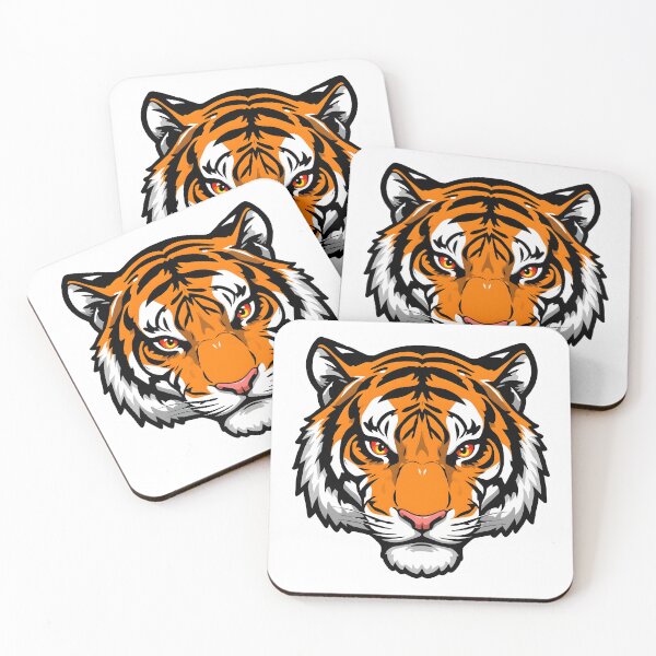 Item preview, Fierce Tiger Head Mascot – Bold Wild Animal Illustration designed and sold by Kavya Art.