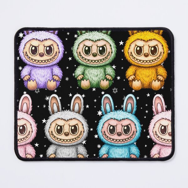 Item preview, Labubu Cute Monster Seamless Pattern designed and sold by Kubala Designs.