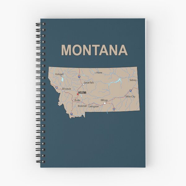 Item preview, Montana State Map - Vintage Earth Tones Edition designed and sold by mashmosh.