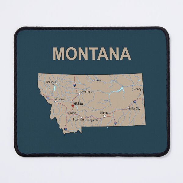 Item preview, Montana State Map - Vintage Earth Tones Edition designed and sold by mashmosh.
