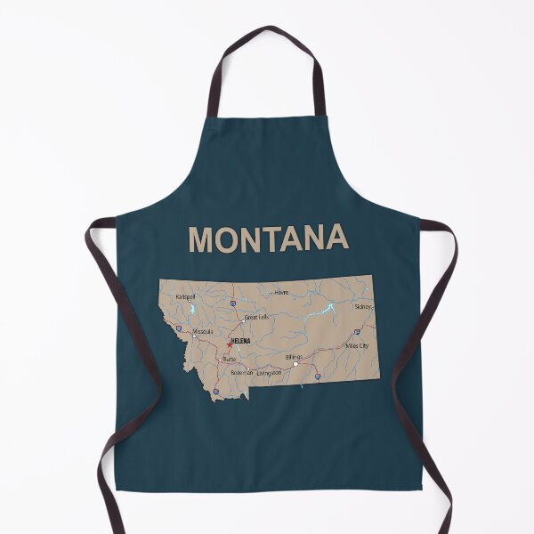 Item preview, Montana State Map - Vintage Earth Tones Edition designed and sold by mashmosh.