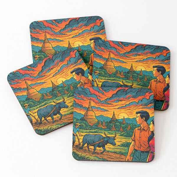 Item preview, Burma landscape  | Comics stylCartoone -  designed and sold by ComicsFactory.