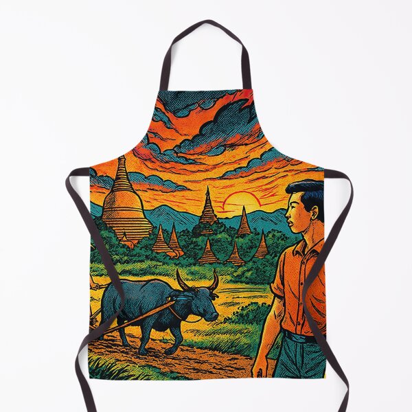 Item preview, Burma landscape  | Comics stylCartoone -  designed and sold by ComicsFactory.