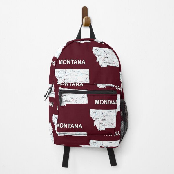 Item preview, Montana State Map - Vintage Earth Tones & Blue Rivers designed and sold by mashmosh.