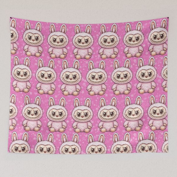 Item preview, Labubu Cute Monster Seamless Pattern designed and sold by Kubala Designs.