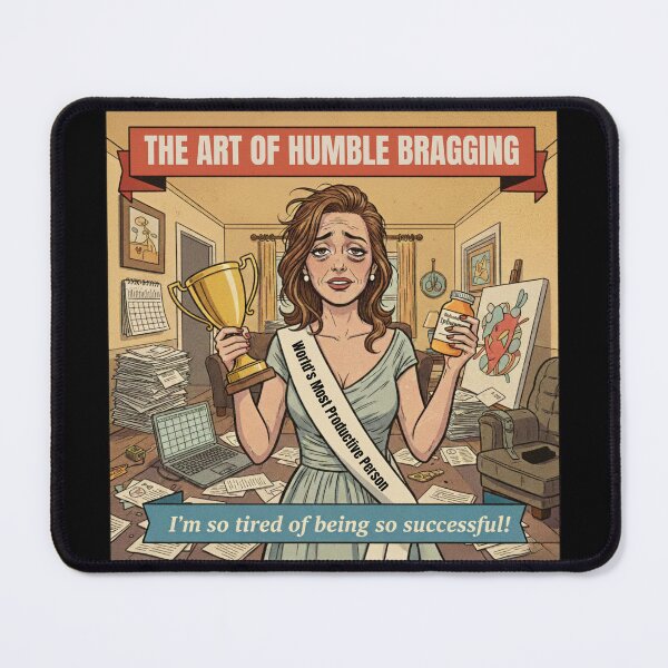 Item preview, The Art of Humble Bragging - Hustle Culture Satire designed and sold by Vantage Print Co..