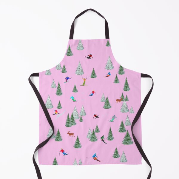Item preview, Skiers Downhill Skiing Pink Snow Reflection designed and sold by Lily Rose Doodle.