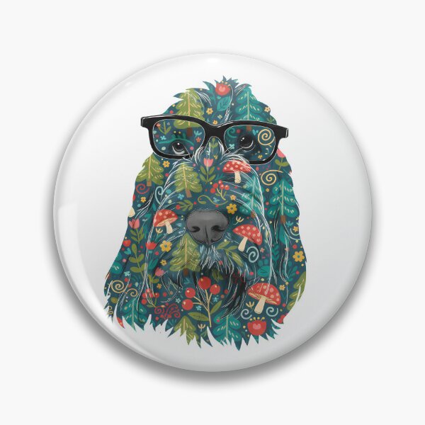 Item preview, Intelligent friend Spinone with Glasses – Scandinavian Folk Art by heidiannemorris © designed and sold by FOLK ART FUSION by heidiannemorris.