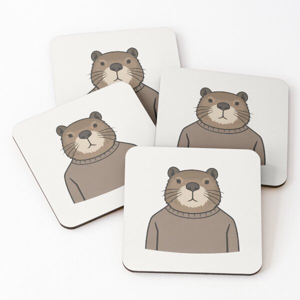 Item preview, Minimalist Nutria in Sweater Illustration designed and sold by Ombrya.