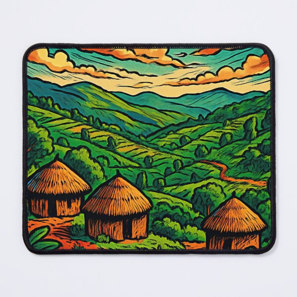 Item preview, Burundi landscape | Comics stylCartoone - designed and sold by ComicsFactory.