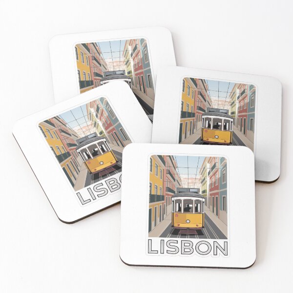 Item preview, Lisbon Tram Travel Sticker – Portugal Street Snapshot Illustration designed and sold by Timeless Design.