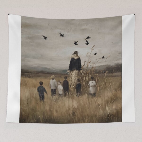 Item preview, Children and Scarecrow in Field designed and sold by lautir.