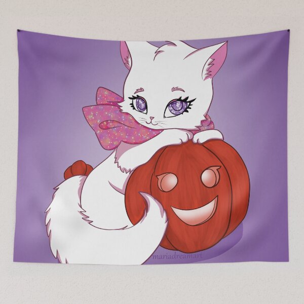Item preview, Helloween cat designed and sold by "mariadreamart".