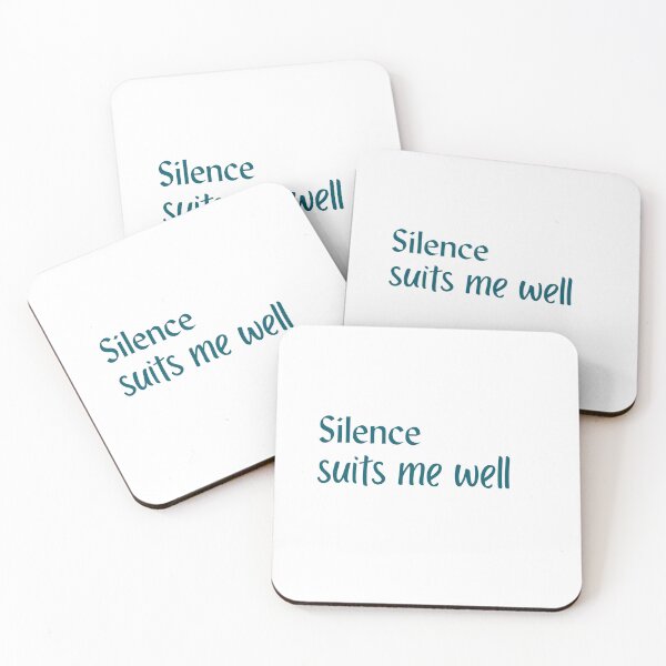 Item preview, Silence Suits Me Well Quote Minimal Typography Design for tshirts and sticker | Introvert Quiet Mind Calm Aesthetic Sticker designed and sold by YasirHamidDesigns .