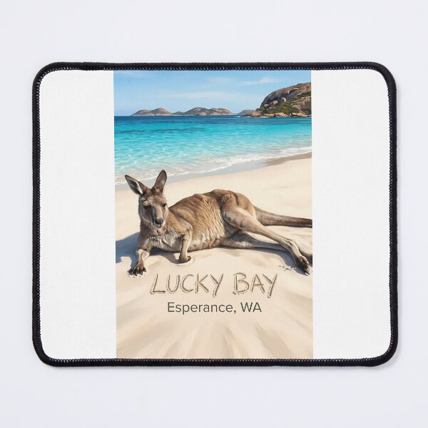 Item preview, Lucky Bay Esperance - Kangaroo on the Whitest Sand Beach Art designed and sold by Digital Dreams Arts.