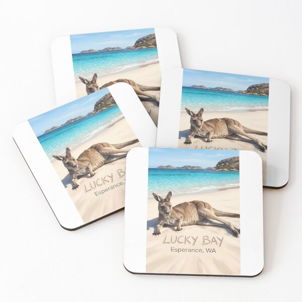 Item preview, Lucky Bay Esperance - Kangaroo on the Whitest Sand Beach Art designed and sold by Digital Dreams Arts.