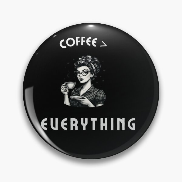 Item preview, Coffee Over Everything – Funny Coffee Quote Minimal Design - Cartoon designed and sold by MK-Charlie.