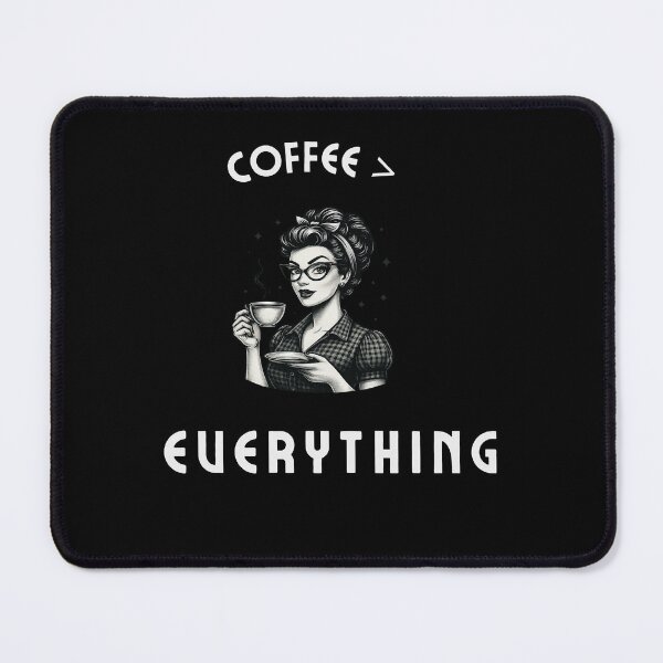 Item preview, Coffee Over Everything – Funny Coffee Quote Minimal Design - Cartoon designed and sold by MK-Charlie.