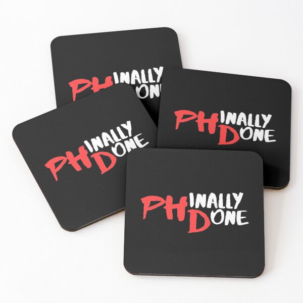 Item preview, Phinally Done – Black Funny PhD Graduation Quote for Doctorate Students and Researchers designed and sold by Artycom.