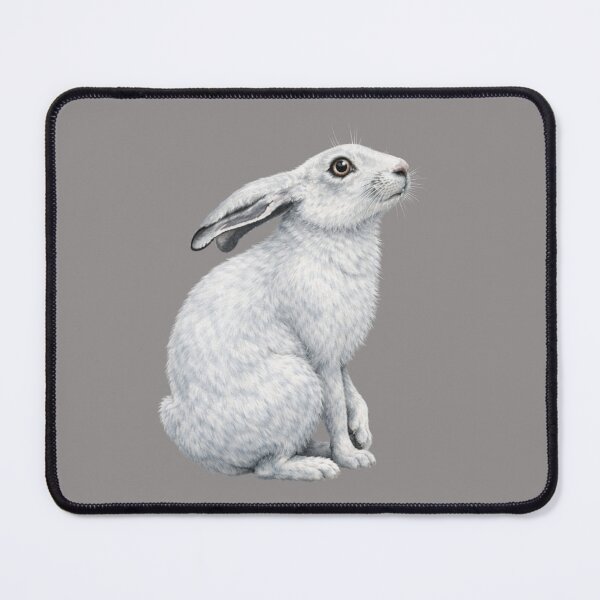 Item preview, White Hare Illustration – Calm Minimal Animal Art designed and sold by LoppiPrintShop.