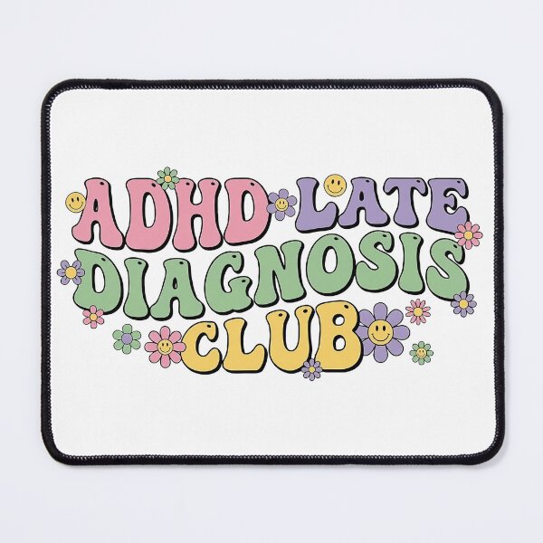 Item preview, ADHD Late Diagnosis Club Retro Groovy 70s Aesthetic designed and sold by Dolphin Graphic.
