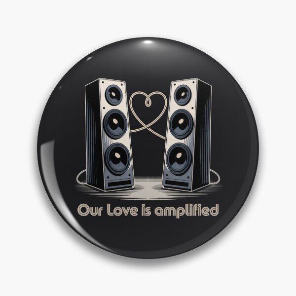 Item preview, Our Love is Amplified Retro Hi-Fi Speaker Music Romance Art designed and sold by SplashTastic.