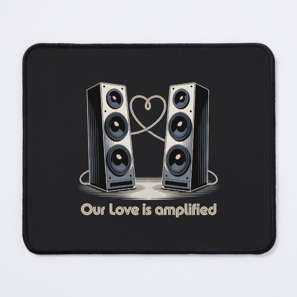 Item preview, Our Love is Amplified Retro Hi-Fi Speaker Music Romance Art designed and sold by SplashTastic.