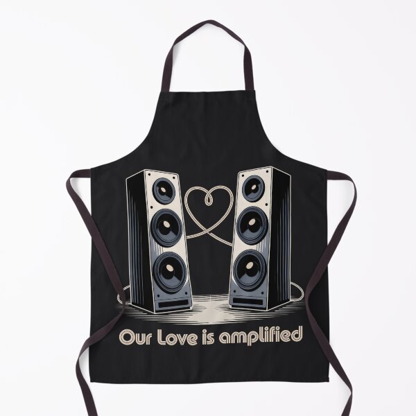 Item preview, Our Love is Amplified Retro Hi-Fi Speaker Music Romance Art designed and sold by SplashTastic.