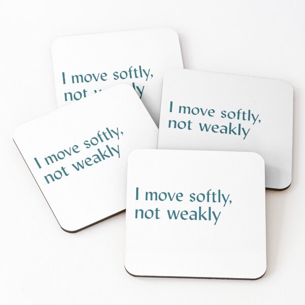 Item preview, I Move Softly Not Weakly Quote Minimal Typography Design for tshirts and sticker | Quiet Strength Calm Confidence Mental Health Sticker designed and sold by YasirHamidDesigns .