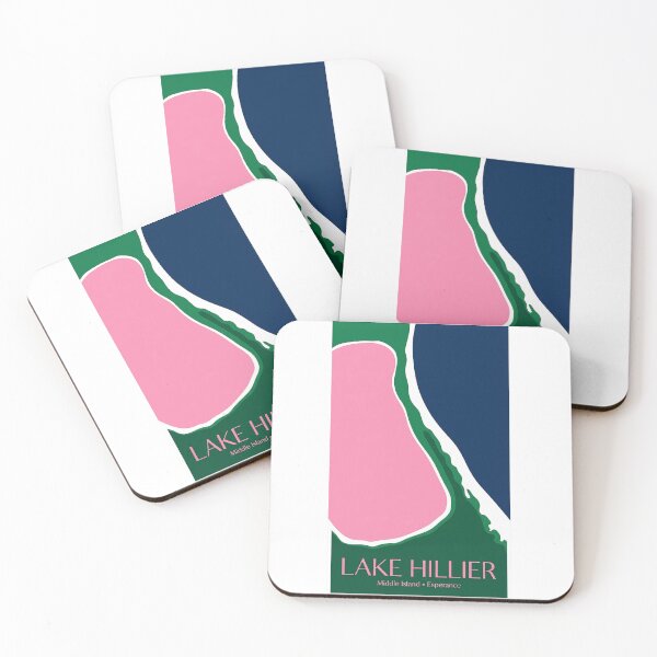 Item preview, Lake Hillier Pink Lake - Minimalist Aerial View Art designed and sold by Digital Dreams Arts.